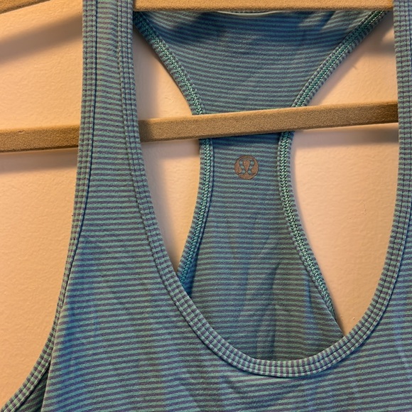 Lululemon Racerback Tank- Purple & Blue Stripes - Picture 2 of 4